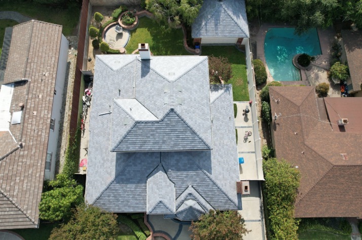 Synthetic slate roof installation in Glendale, CA by Green Ladder Roofing, a GAF Master Elite roofing contractor