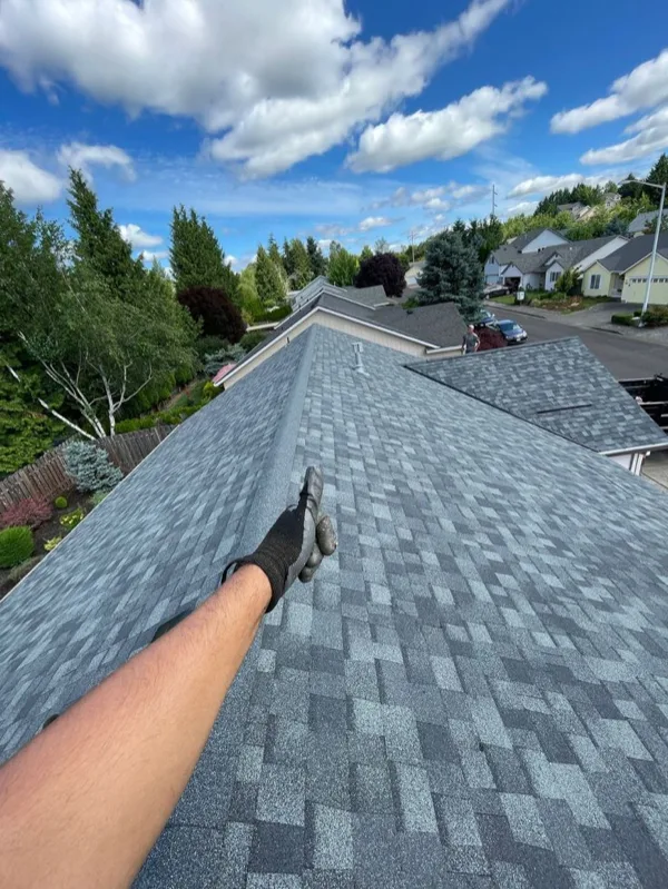 Finished waterproof shingle roof over a Pasadena-area foothill home