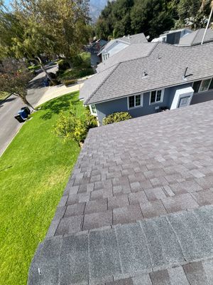 Asphalt shingle roof installation in Monrovia, CA by Green Ladder Roofing, a GAF Master Elite roofing contractor