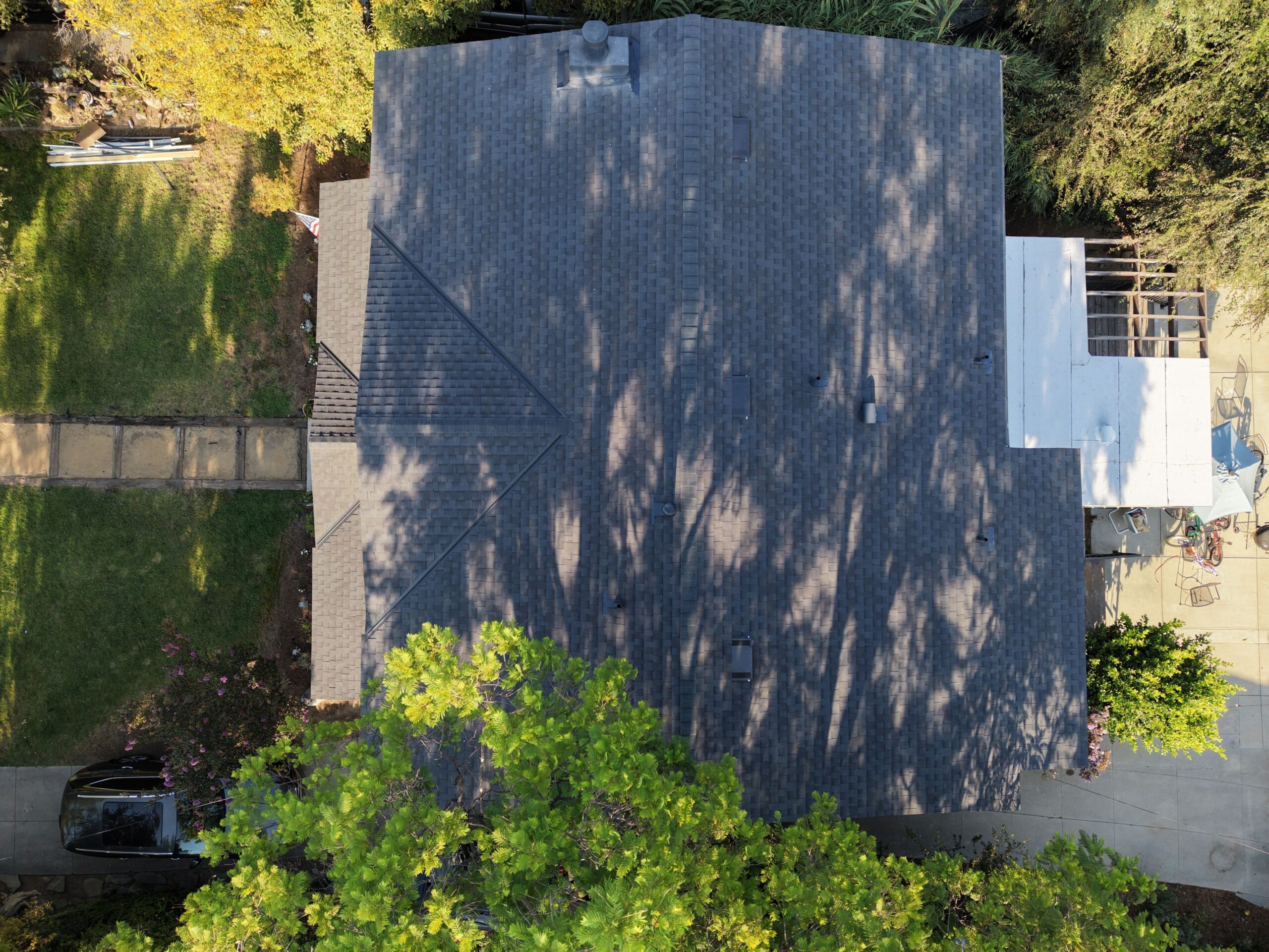 Asphalt shingle roof installation in Pasadena, CA by Green Ladder Roofing, a GAF Master Elite roofing contractor