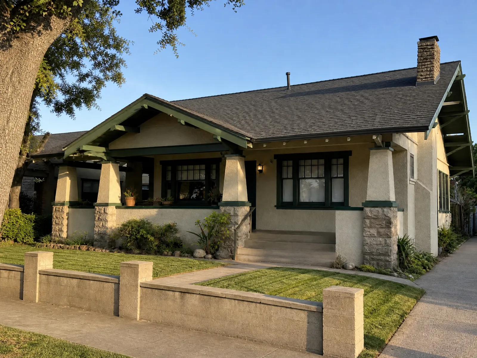 Asphalt shingle replacement in Pasadena, CA after Green Ladder Roofing completed the job