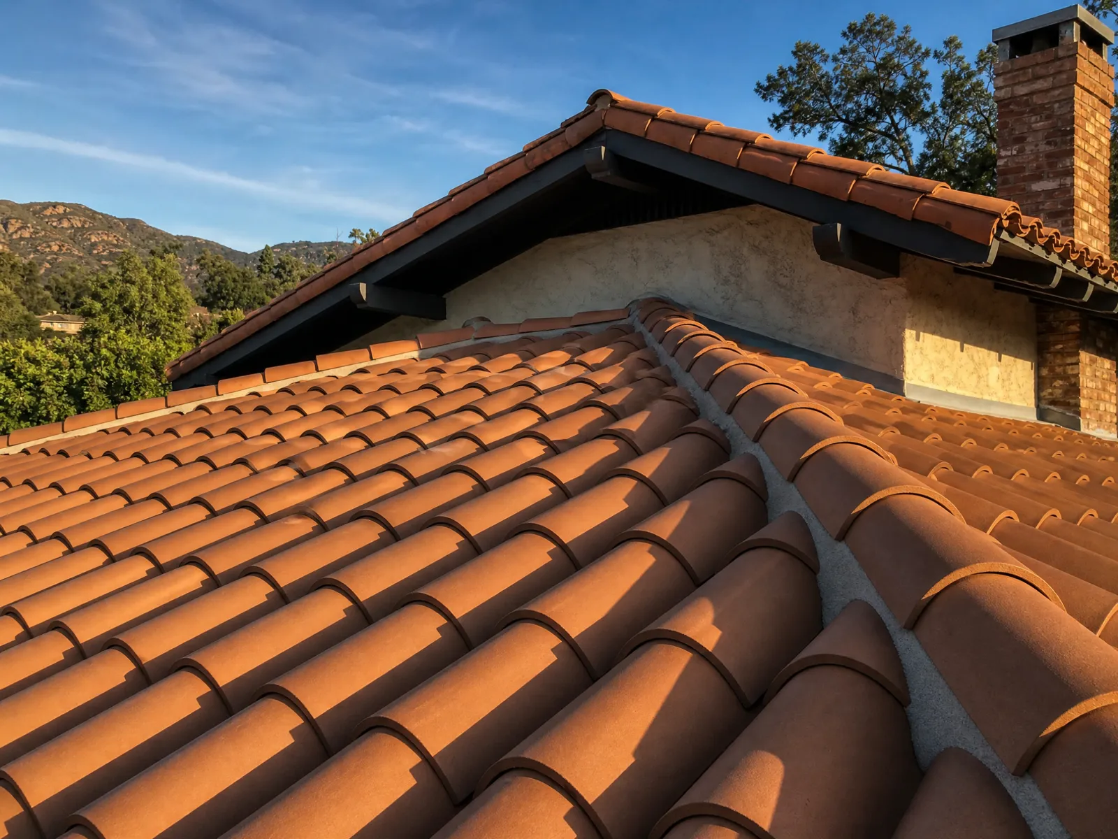 Historic tile restoration in San Marino, CA after Green Ladder Roofing completed the job