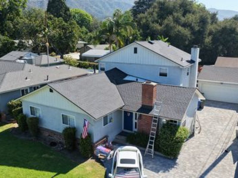 Asphalt shingle roof installation in Monrovia, CA by Green Ladder Roofing, a GAF Master Elite roofing contractor